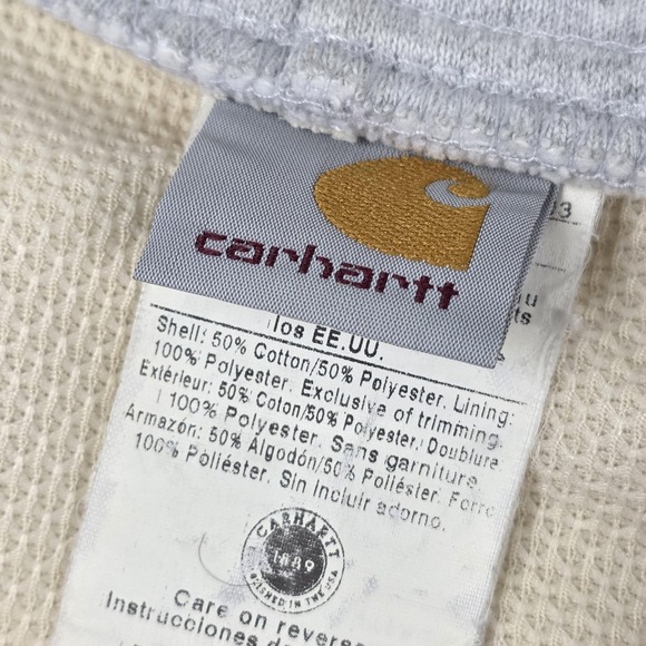 Carhartt Hoodie Mens XLT Gray Full Zip Thermal Lined Fleece Sweatshirt K129 - Picture 3 of 16